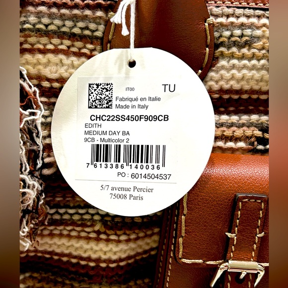 NWT Chloe Authentic Cashmere/Calfskin Large Multicolor Bag - Picture 5 of 16